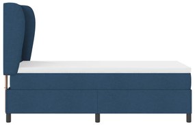 Kék Boxspring Ágy Matrac 100x200 cm Szövet