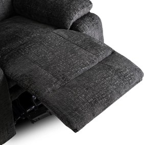 Dönthető fotel fekete bársony, ARTURO