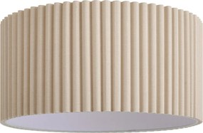 Japandi lámpaernyő bézs vászon 50/50/25 - Scalloped Single