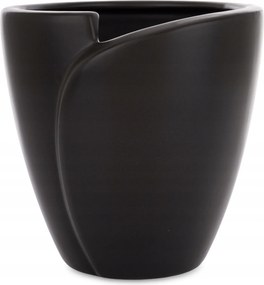 Elegåns våza keråmia fedél fekete modern design dekoråció