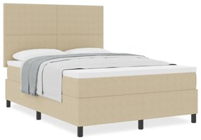 Box Spring Ágy Matraccal Halvány Zöld Szürke 140x200 cm Kordbársony Szövet
