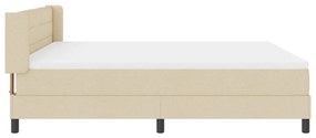 Boxspring Ágy Matraccal – Krém színben, 180 x 200 cm, szövetből.