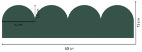 PIPPER. Textil öntapadó tapéta - Mini Ív - Zöld szín Szín: Sápadt