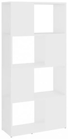 fehér szerelt fa térelválasztó könyvszekrény 60 x 24 x 124,5 cm