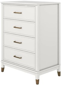 Westerleigh fehér komód, 75 x 106 cm - CosmoLiving by Cosmopolitan