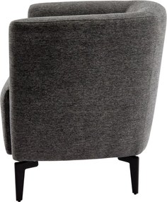 Design fotel, szürke/fekete, KAPY
