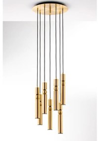 Jupiter 2021 - Csillár zsinóron ALAS 7xGU10/10W/230V arany