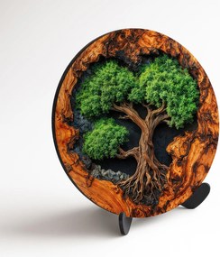 DUBLEZ | Fából készült szívfa a falra - Az erdő lelke