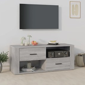 Szürke sonoma színű szerelt fa TV-szekrény 100 x 35 x 40 cm