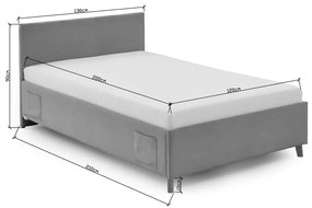 Antracitszürke ágyneműtartós gyerekágy 120x200 cm Cool – Meise Möbel