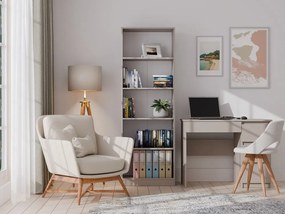 Faenza R60 polcos szekrény, könyvtartó, 60x182x30 cm, agyag színű