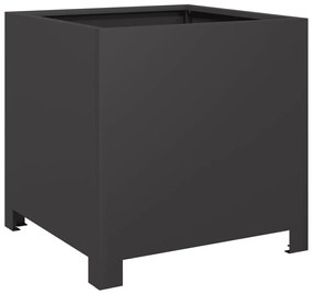 vidaXL 2 db fekete acél kerti növénytartó 40 x 40 x 40 cm