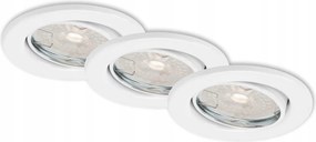 3 darabos Briloner süllyesztett Led lámpa szett, 8,6 cm, 5,5 W, fehér, szabályozható fényerővel