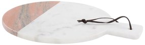 Fehér márvány felszolgáló tálca ACHARNES Beliani