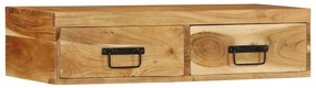 tömör akácfa falra szerelhető TV-szekrény 80x30x19 cm