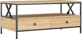 vidaXL sonoma tölgy színű szerelt fa dohányzóasztal 100 x 51 x 45 cm