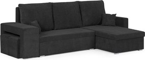 NEX Kinyitható sarokkanapé Fekete