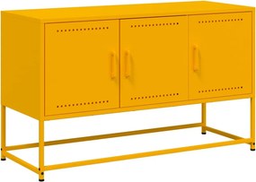 vidaXL mustársárga acél TV-szekrény 100,5x39x60,5 cm