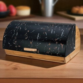 Egyrészes kenyértartó Brunbeste bézs, barna, fekete bambusz 4265