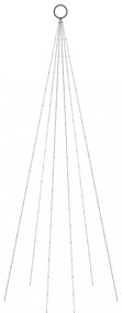karácsonyfa zászlórúdon 108 kék LED-del 180 cm