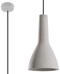 Sollux SL.0280 - EMPOLI 1xE27/15W/230V beton függeszték kábellel