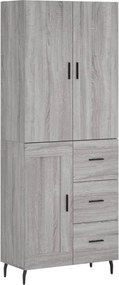 vidaXL szürke sonoma szerelt fa magasszekrény 69,5 x 34 x 180 cm