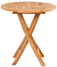 Oviedo kisasztal, teak fa, natúr 70x75 cm
