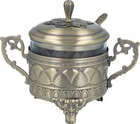 Stílusos Cukortartó Arany bevonatú fém