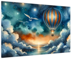 Kép - Repülés az éjjeli ég alatt (90x60 cm)