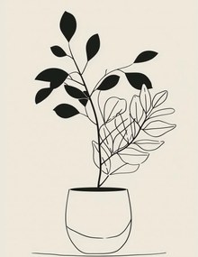 Poszter 50x65cm Egyszerű virágtartó