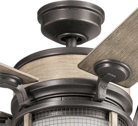KICHLER KLFAHRENDALE60AVI AHRENDALE Ventilátoros lámpa Antik Szürke, Opál LED IP44