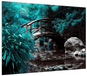 Fa híd a folyón képe (70x50 cm)