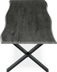 Étkezőasztal 180x90 cm MDF szürke tölgy