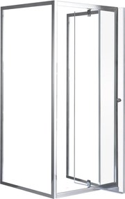 Flexi falsíkra szerelhető szögletes zuhanykabin 80x80 cm zuhanytálca nélkül