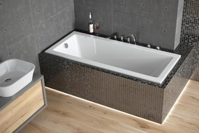 Besco Modern slip téglalap alakú fürdőkád 150x70 cm fehér #WAM-150-SL