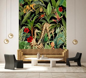 Gario Fotótapéta Állatok a zöld levelek hátterében - Andrea Haase Anyag: Vlies, Méret: 150 x 210 cm