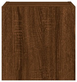 barna tölgyszínű fali TV-szekrény LED-del 30,5x35x30 cm
