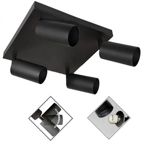 Spotlámpa FARGO 4xGU10/30W/230V fekete