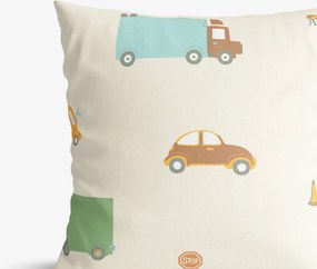Goldea gyermek pamut párnahuzat - az autók világa 40 x 40 cm