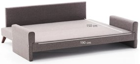 3 személyes kanapéágy Bella Sofa  - Barna