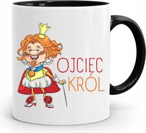 Bögre Fekete Ajándék Apák Napjára Apa Király nyomtatott fényképpel