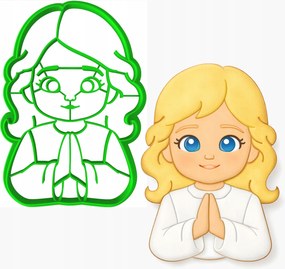 Forma Keksz- és mézeskalács lyukasztó Áldozás Lány Ima 10cm