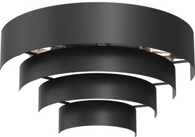 Fali lámpa RINGS 2xE27/15W/230V fekete