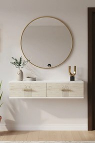Ida 120 - White, Travertine