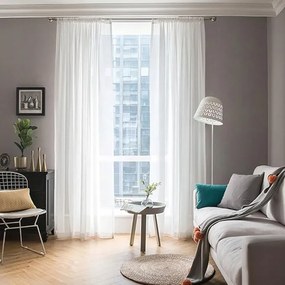 Függöny ablakfüggöny fehér fátyol 140x280 2db