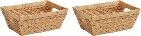 vidaXL Tárolókosarak 2 pcs Természetes 38 x 28 x 15 cm Vízi jácint