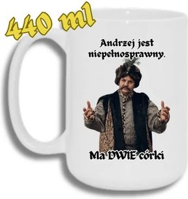 Bögre Fehér Nagy 440ML Vicces Ajándék 1670 Arzej Mozgáskorlátozott