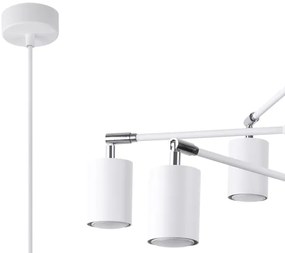 Sollux SL.1206 - Csillár zsinóron LEMMI 6xGU10/10W/230V fehér