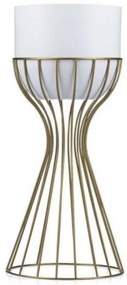Fém virágcserép LOFT 46x20 cm arany/fehér