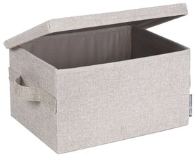 Bézs fedeles textil tárolódoboz 35x19x26 cm Soft Storage – Bigso Box of Sweden